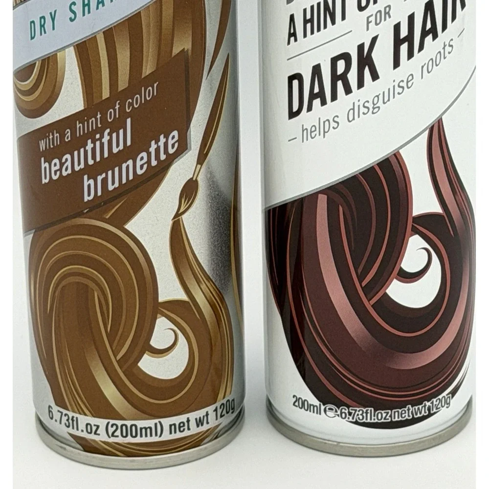 2 Batiste Dry Shampoo Brown Hair Full Size 6.73 Oz Dark & Beautiful Brunette